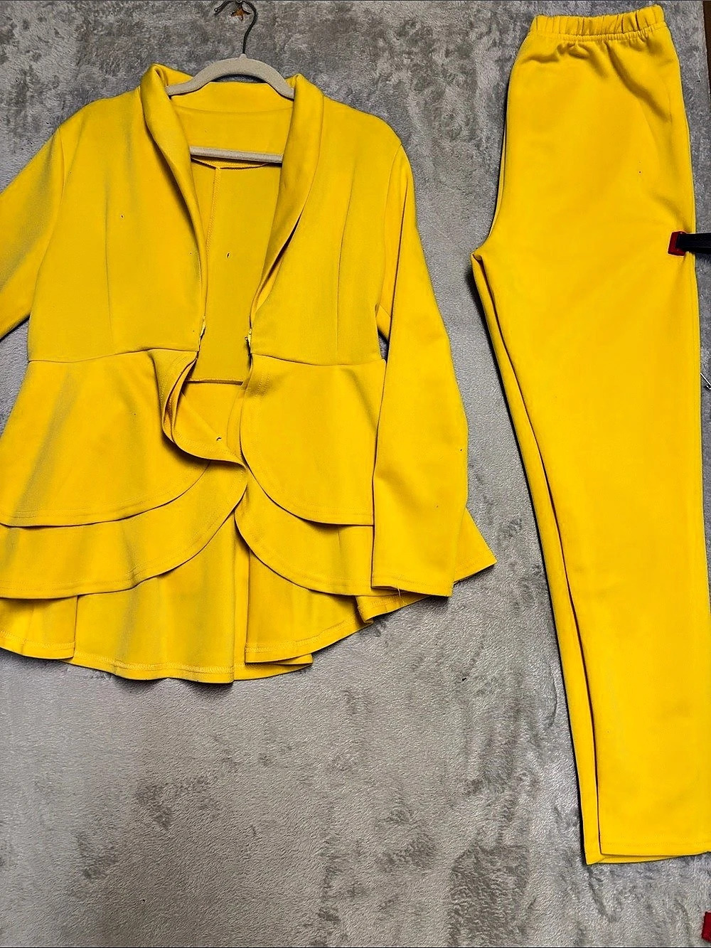 Yellow Ruffle Pantsuit Size XL